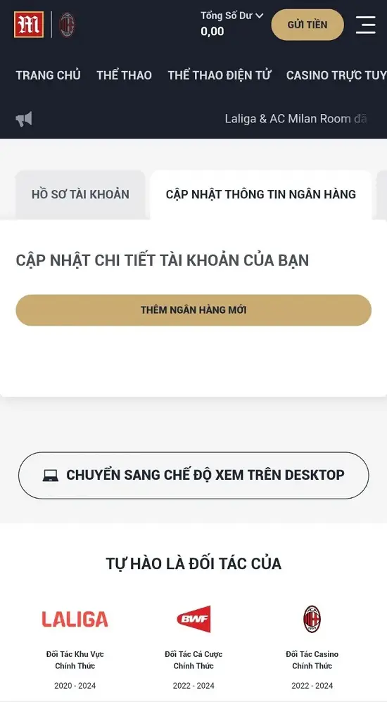 Hướng dẫn hoàn thành rút tiền M88 nhanh nhất