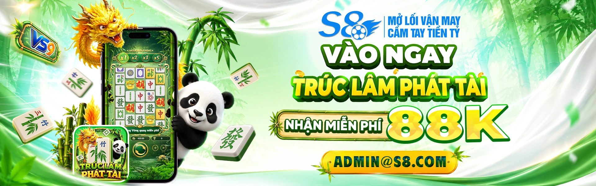 Banner S8 trúc lâm phát tài